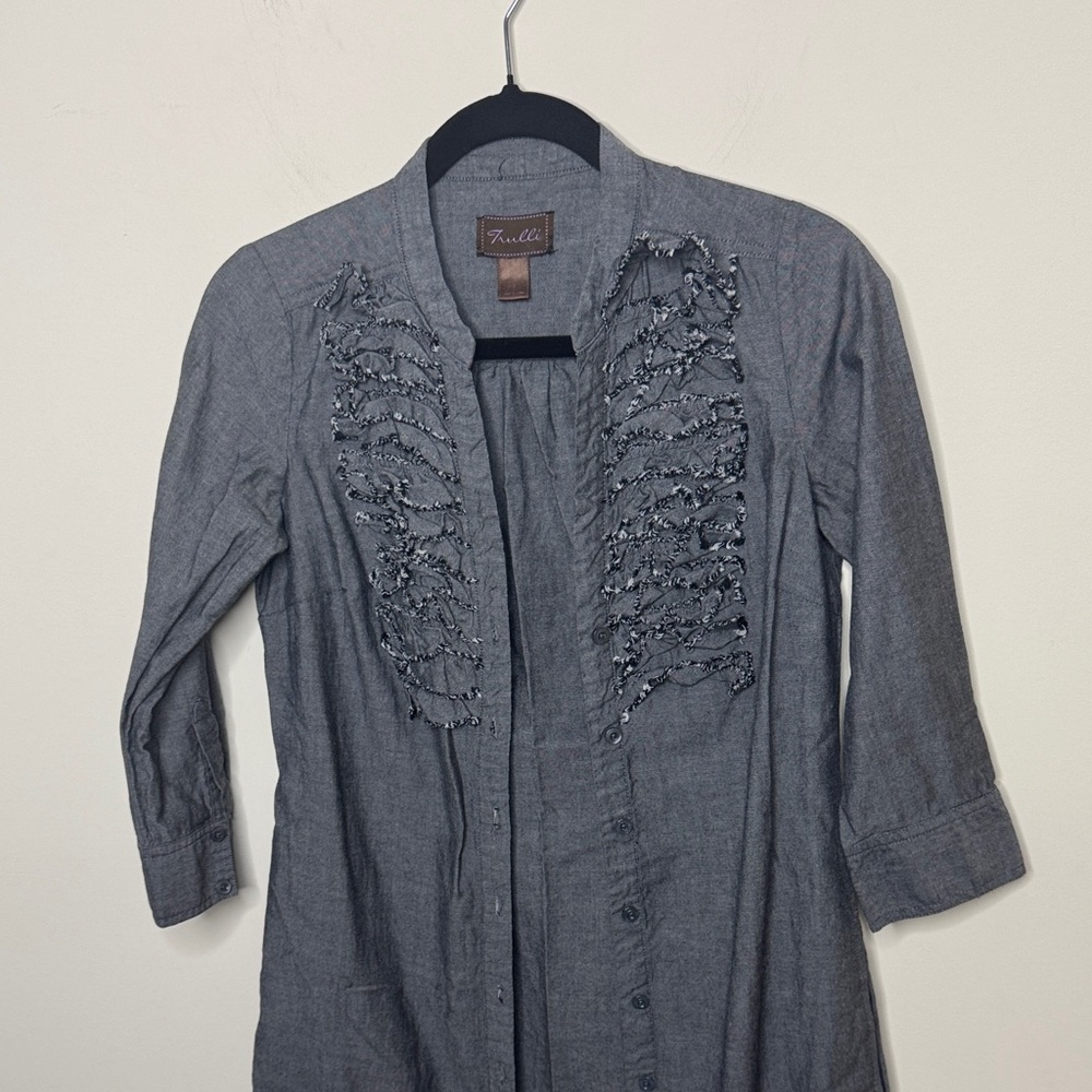 Knoll Gray Embellished Mini Dress